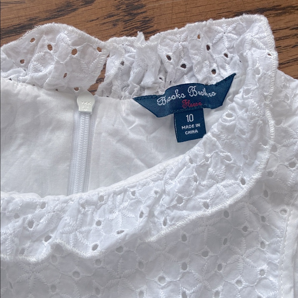 Brooks Brothers eyelet dress, size 10 - Picture 2 of 5